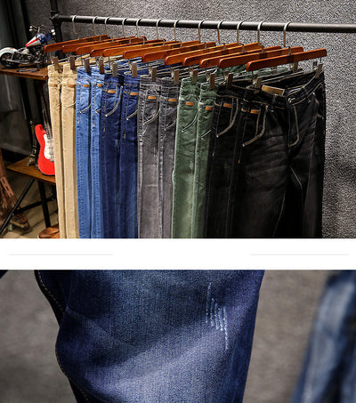 Jeans Slim Fit Elásticos de Corte Recto para Hombre - Image 5