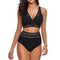 Bikini Enterizo de Cintura Alta con Detalles de Encaje