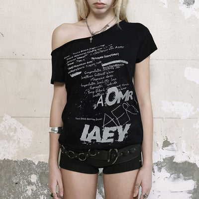 Blusa Suelta de Manga Corta con Cuello Redondo e Impresión Floral