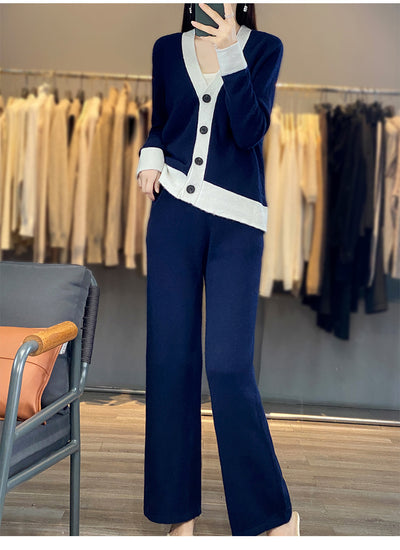 Conjunto de Dos Piezas en Lana Tejida - Diseño Holgado y Cómodo - Image 12