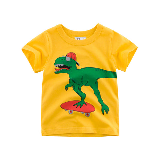 Camiseta Infantil de Verano con Diseño de Dinosaurio - Ropa Niños Directo de Fábrica