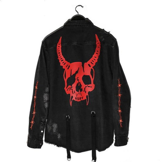 Chaqueta Urbana Estampado Calavera con Múltiples Bolsillos para Hombre - Image 5