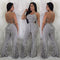 Jumpsuit Ajustado a Rayas para Mujer