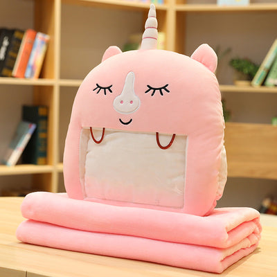 Almohada Térmica Multiusos con Bolsillo para Celular y Manta Integrada - Image 14