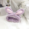Rabbit Ear Washing Makeup Headband Morado