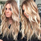 Peluca Ondas Grandes Cabello Largo Rizado Dorado Brillante