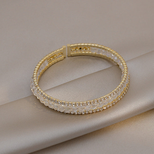 Pulsera de Cristal Blanco con Cuentas - Accesorio Perfecto para Verano