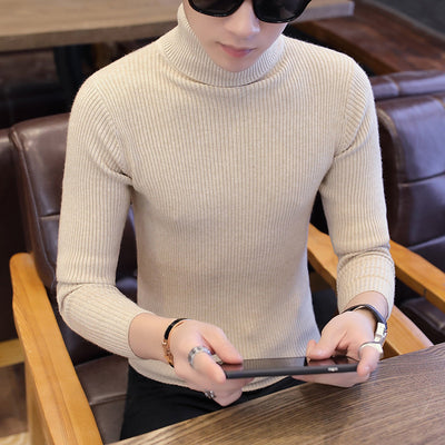 Suéter Cuello Alto Slim Fit en Colores Sólidos para Hombre - Image 23
