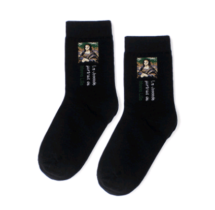 Calcetines Retro Otoño Invierno - Serie Pintura al Óleo Artística para Mujer - Image 6