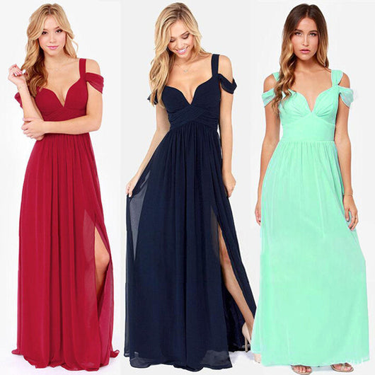Vestido Largo Elegante Estilo Griego con Pliegues