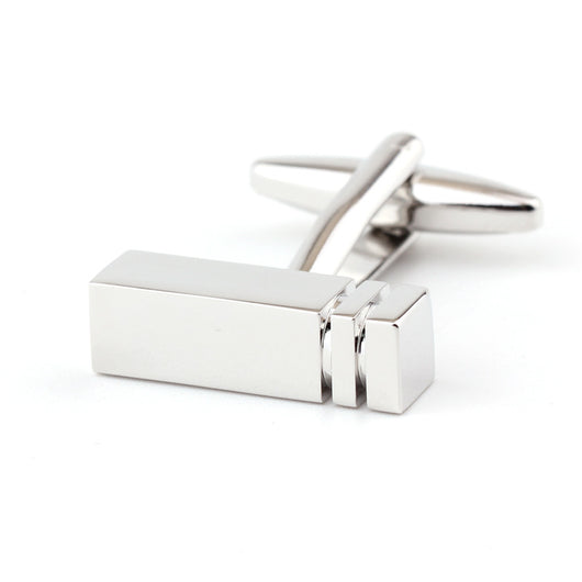 Gemelos Rectangulares Metálicos Brillantes para Hombre y Mujer - Image 5