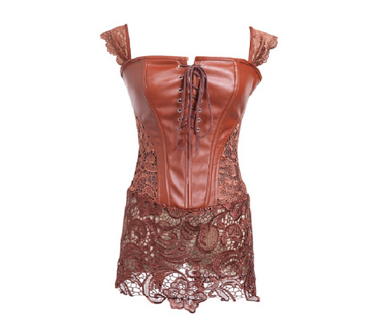 Corsé de Encaje Hueco Clásico Europeo - Moda PU Premium - Image 6