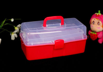 Caja de herramientas artística de 2 niveles con compartimentos - Image 36