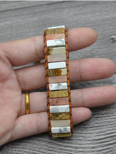 Pulsera Chakra de Piedras Naturales - Tejida en Cuero con Cuentas Multicolor - Image 15