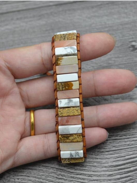 Pulsera Chakra de Piedras Naturales - Tejida en Cuero con Cuentas Multicolor - Image 15