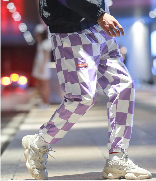 Pantalones Overol Hombre Lattice Nuthink - Estilo Harajuku Suelto con Múltiples Bolsillos