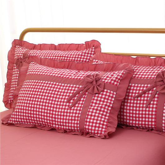 Conjunto de Pijama Cuadrille Estilo Princesa Coreano de 4 Piezas con Encaje - Image 6