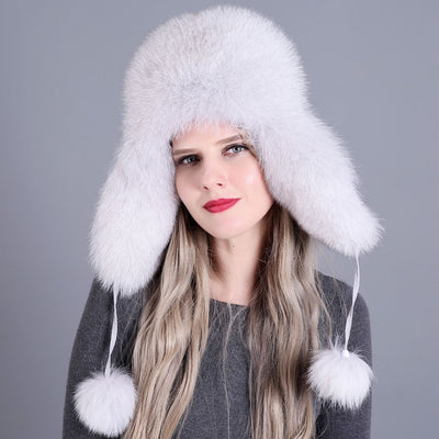 Gorro de Piel de Zorro para Mujer - Image 19