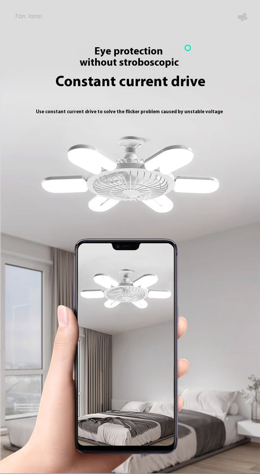 Lámpara Ventilador Inteligente E27 con Control Remoto para Sala y Recámara - Image 20