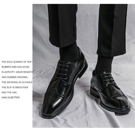 Zapatos de Cuero Clásico Estilo Británico Talla Grande - Cordones Bajos - Image 13