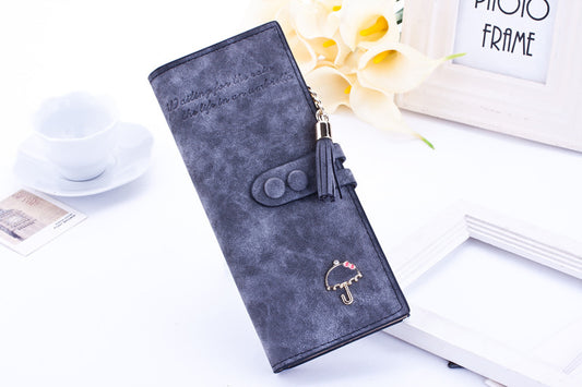 Cartera Larga Mujer con Múltiples Compartimentos - Diseño Coreano Premium