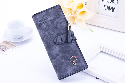 Cartera Larga Mujer con Múltiples Compartimentos - Diseño Coreano Premium