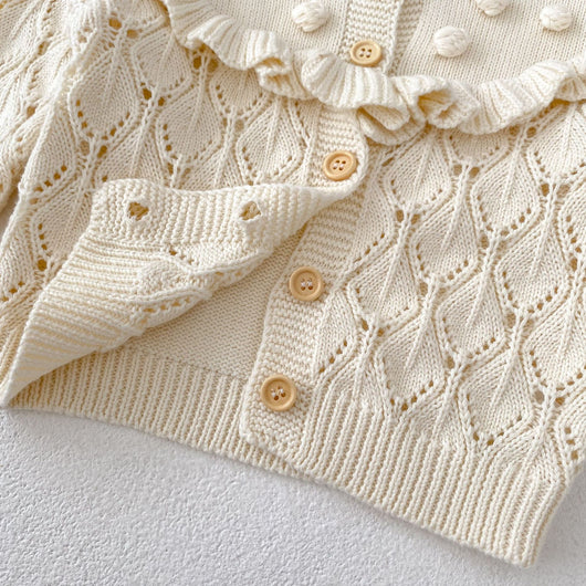 Chaqueta Tejida Hueca Hecha a Mano para Bebés y Niños - Image 14