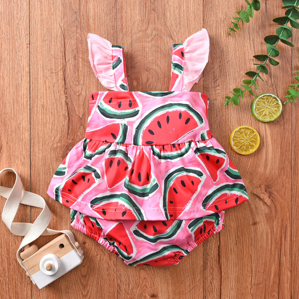 Enterizo Infantil Estampado de Sandía