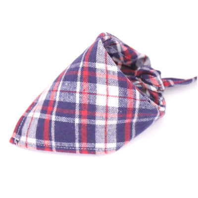 Pañuelo Triangular de Franela Cuadrillé para Bebé - Image 3