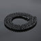 Alloy Diamond 2 Row Hip Hop Necklace Negro 20inch
