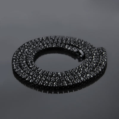 Collar de Doble Fila con Diamantes Estilo Hip Hop - Image 4