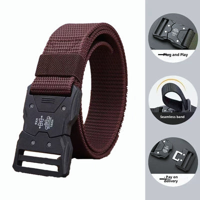 Cinturón Táctico de Lona con Hebilla de Liberación Rápida para Hombre - Image 11