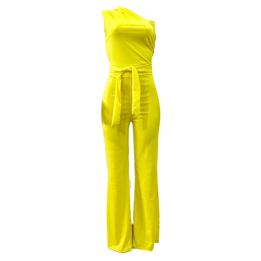 Jumpsuit con Hombros Inclinados Asimétrico - Image 10