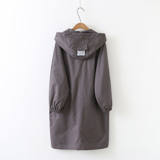 Abrigo Largo Impermeable con Capucha - Estilo Casual y Versátil - Image 2