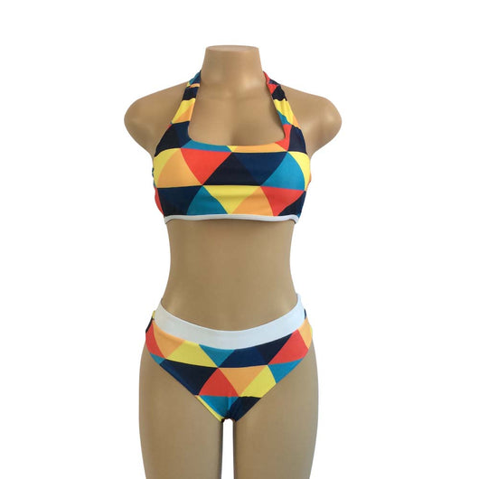 Conjunto de Bikini Vintage de Cintura Alta para Mujer - Image 3