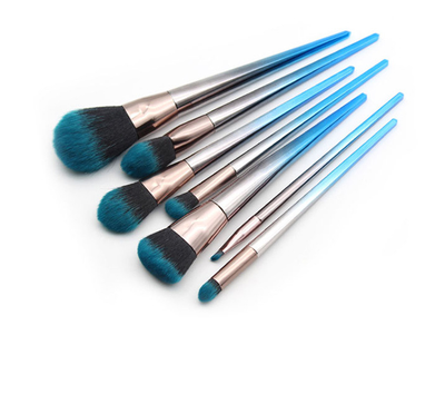 Set de 7 Brochas de Maquillaje Degradado Azul Negro - Image 5