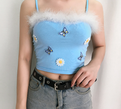 Blusa Halter con Costuras de Felpa y Ajuste Entallado - Image 4