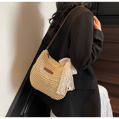 Bolsa Mensajera Tejida Calada para Mujer - Multiusos - Image 19