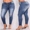 Pantalones Vaqueros Elásticos con Rotos para Mujer