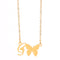 Butterfly pendant letter necklace G