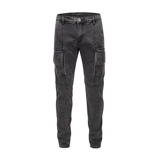 Jeans Slim Ajustados Estilo Locomotora Europeo-Americano - Image 2
