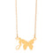 Butterfly pendant letter necklace J