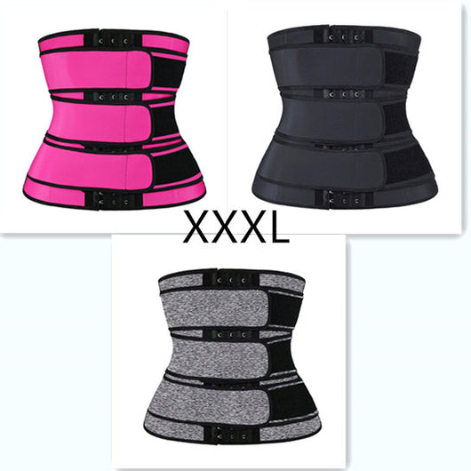 Grey and black women's waist trainer with multiple hook-and-eye closures and adjustable velcro straps. - Image 9