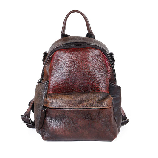 Mochila de Cuero Genuino con Acabado Envejecido - Backpack Outdoor Premium - Image 4