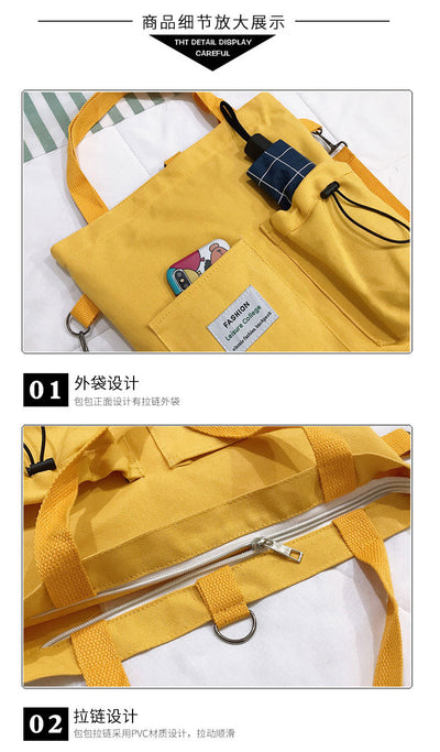Mochila Estilo Harajuku con Bolsillos - Bolsa de Lona para Estudiantes y Mujeres - Image 50