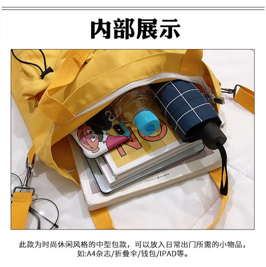 Mochila Estilo Harajuku con Bolsillos - Bolsa de Lona para Estudiantes y Mujeres - Image 56