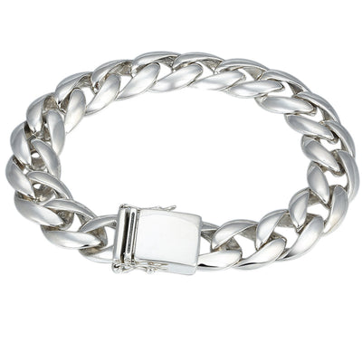 Pulsera de Plata Esterlina 925 Estilo Coreano Gruesa Brillante Personalidad - Image 5
