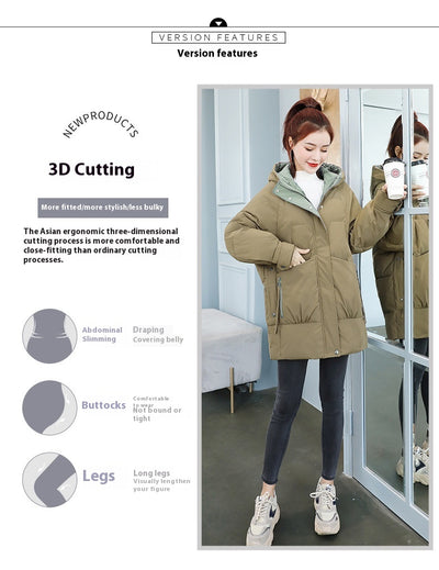 Chaqueta Acolchada de Plumón Mujer Largo Invierno - Image 10