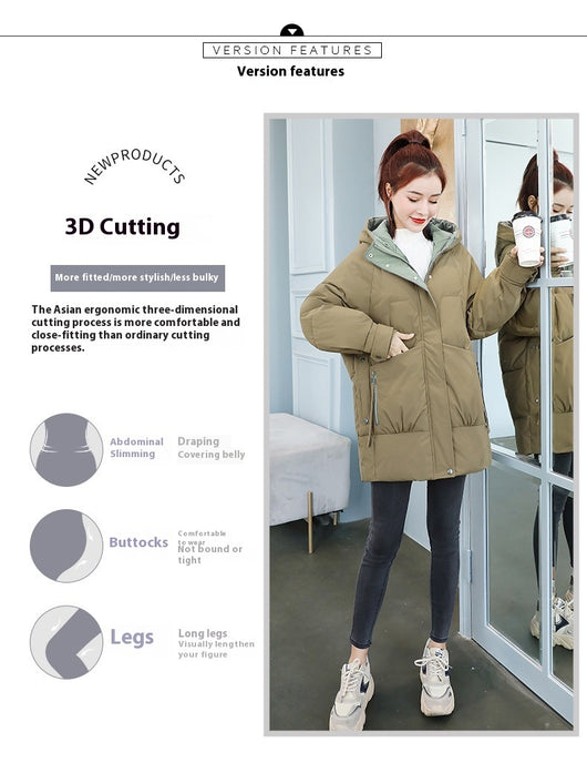 Chaqueta Acolchada de Plumón Mujer Largo Invierno - Image 10
