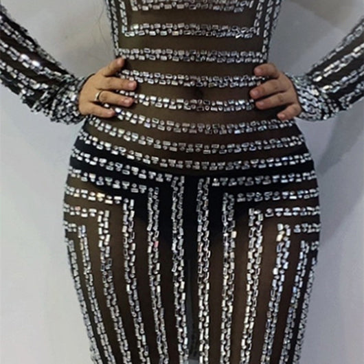 Falda Corta Slim con Cintura Porta Accesorios y Manga Larga de Malla - Image 10